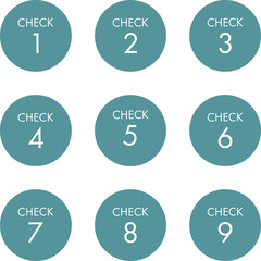 CHECK　数字のアイコン（ラベル）