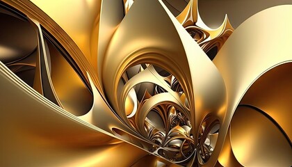 Gold abstract wallpaper generative AI