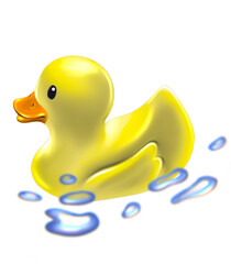 Toy duckling for the bath 