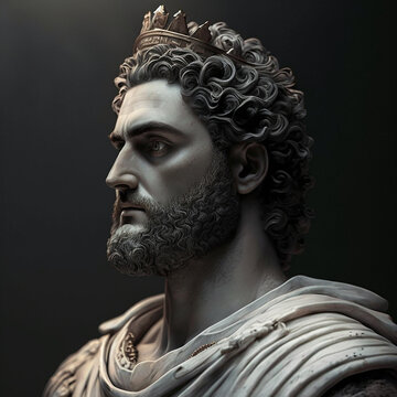 Roman empire. Roman emperor Commodus (177&ndash;192 CE).  Created with Generative AI technology.