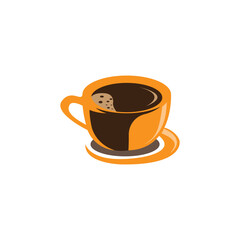 coffee cup icon design abstract color vector illustration