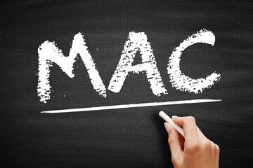 MAC Media Access Control - network data transfer policy that determines how data is transmitted...