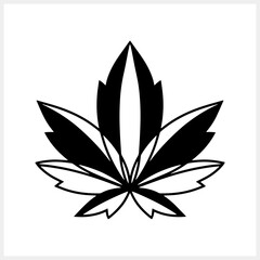 Lotus flower doodle icon. Engraving vector stock illustration. EPS 10