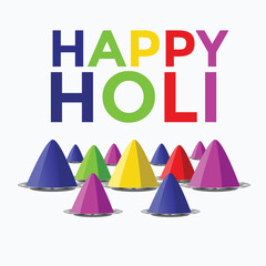 Obraz na płótnie Canvas Happy Holi wishes with Colourful rangoli