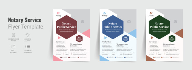 Notary Prospecting Flyer Template - Notary Signing Agent Pamphlet Design, Notary Signing Flyers, Loan Signing Agent, Notary Public