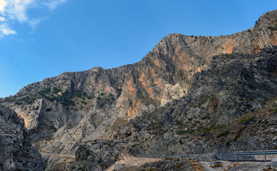 Provinzstrasse bei Agios Vasilios, Rethymno (Kreta, Griechenland)