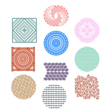 Abstract pattern shapes, Mandala.