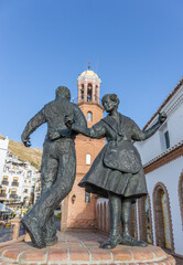 Die Kirche Nuestra Señora de la Asuncion in Competa, Andalusien, Spanien
