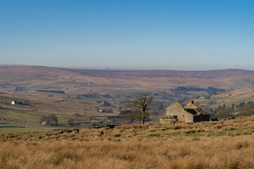 Fototapeta premium View over South Tyne valley near Garrigill in Cumbria