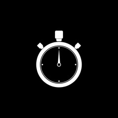 Timer icon collection isolated on black background.