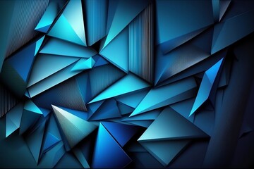 Abstract blue background with geometry shapes, Wallpaper
