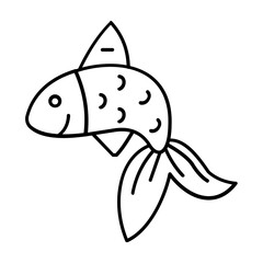 Palm fish Vector Icon Fully Editable

