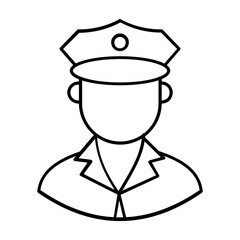 Policeman Vector Icon Fully Editable

