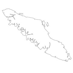 Naklejka premium Map of Vancouver island