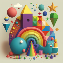 Obraz premium illustration of circus tent
