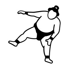 Sumo Vector Icon Fully Editable

