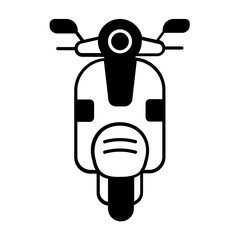 Scooter Vector Icon Fully Editable