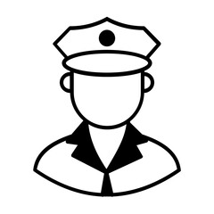 Policeman Vector Icon Fully Editable

