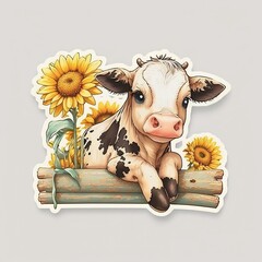 cow sticker 