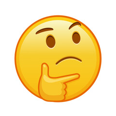 Thoughtful face Large size of yellow emoji smile