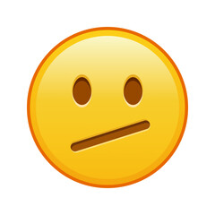 Fototapeta premium Sad face Large size of yellow emoji smile