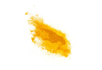 abstract turmeric powder isolated for design element