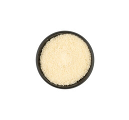 Sugar in a small bowl isolated. kitchen spice design elements