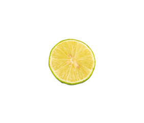 Slice of lime isolated for design element
