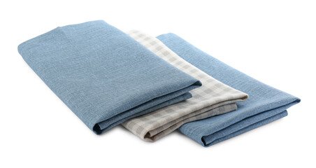 Fabric napkins for table setting isolated on white