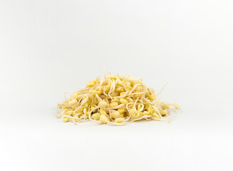Green bean sprouts isolated in clipping path