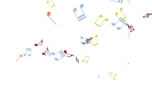 Music notes, isolated on transparent background with alpha channel.