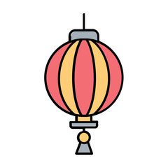 Japanese lantern Vector Icon Fully Editable

