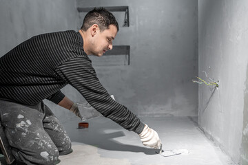 waterproofing of the bathroom floor in a new building