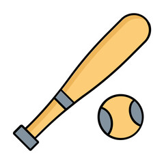 Baseball playing Vector Icon Fully Editable


