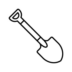 Garden shovel icon Shovel for digging and construction.
