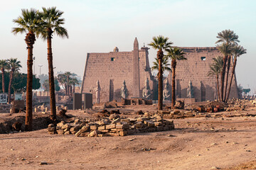 Luxor Ancient Egyptian Temple Complex. East bank of the Nile River. Luxor, Egypt. Africa. 