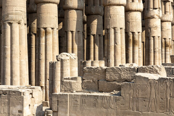 Luxor Ancient Egyptian Temple Complex. East bank of the Nile River. Luxor, Egypt. Africa. 