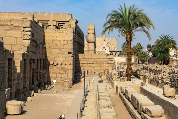 Luxor Ancient Egyptian Temple Complex. East bank of the Nile River. Luxor, Egypt. Africa. 