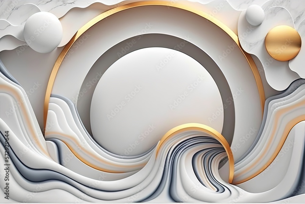 Poster white marble as an abstract backdrop generative ai