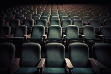 Naklejka premium Theater seats. Generative AI