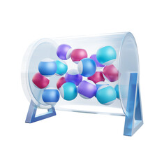 lottery machine with balls inside