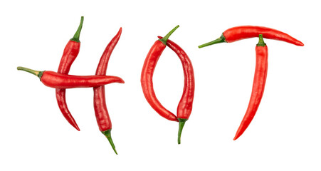 Hot text from red chili paper