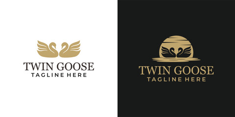 Twin goose logo design inspiration