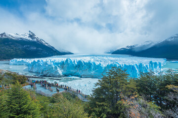 Naklejka na ściany i meble View of the beautiful Perito Moreno Glacier - El Calafate, Argentina