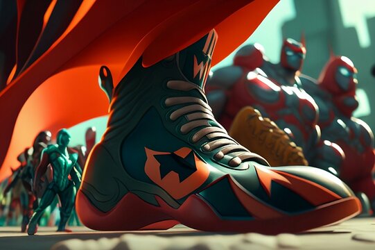 super shoes style 3d render