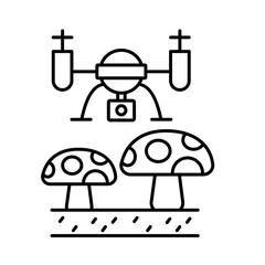 Mushroom experiment Vector Icon

