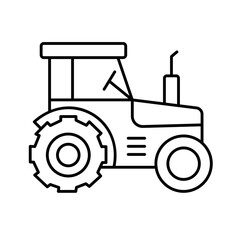 Agricultural tractor Vector Icon


