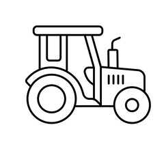 Agricultural tractor Vector Icon


