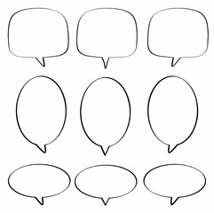 set of speech bubbles. vector design illustration