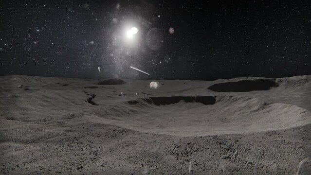  Moon Surface 3D Video Animation